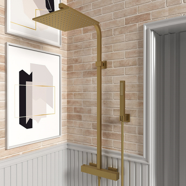 Душевая система Paini Dax-R 84PJ689TH Матовое золото фото