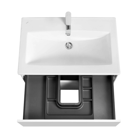 Тумба с раковиной Акватон Сохо 75 1A258101AJ010 белый глянец фото