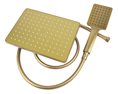 Душевая система Kaiser Cube 01582-3 шлифованное золото фото