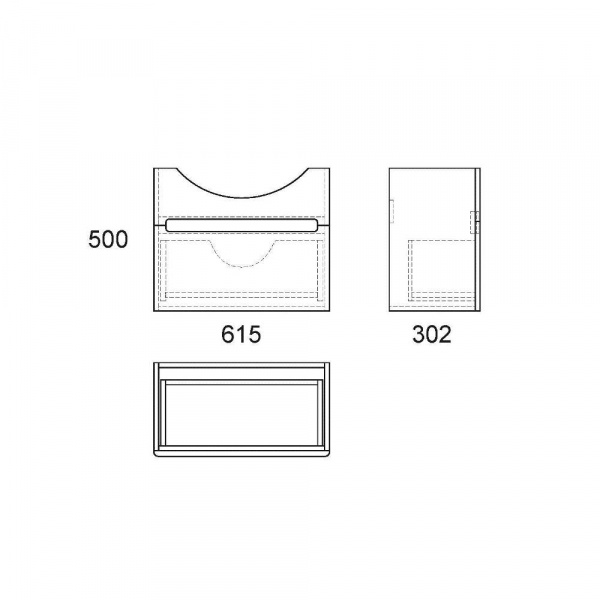 Тумба под раковину OWL 1975 Lagerta 65 OW08.01.00 фото