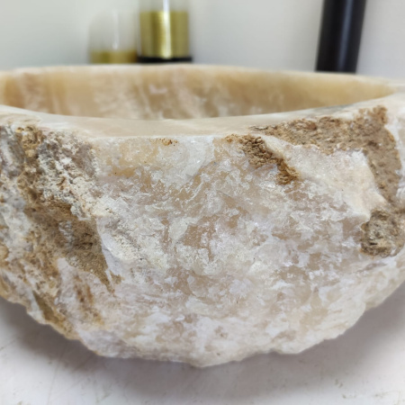 Накладная раковина из оникса Erozy Yellow EO-00774 (39*34*15см) фото