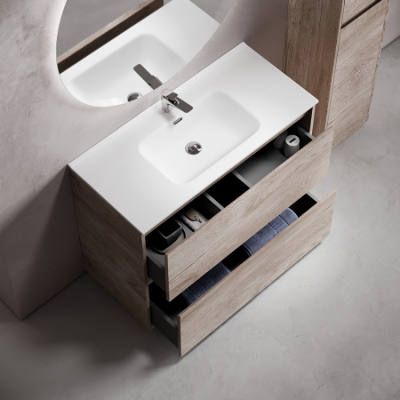 Тумба под раковину Sancos Libra Floor LB100FEG дуб галифакс натуральный фото