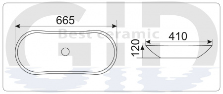 Накладная раковина CeramaLux MNC 503H012 фото