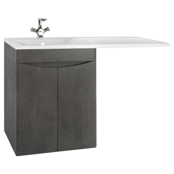 Тумба под стиральную машину Bellezza Олиссия-120 серая прямая L/R фото