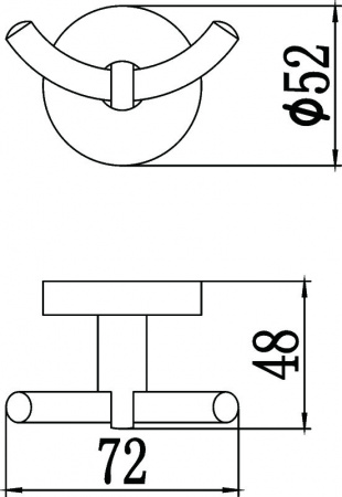 Крючок для ванной одинарный Savol 87 S-008754 фото