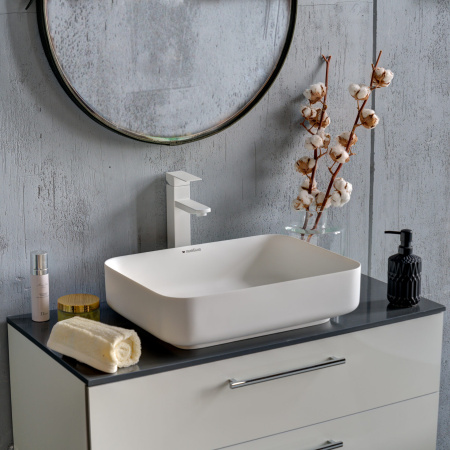 Накладная раковина Montebianco Loreto lungo 495 12017 49x36 фото