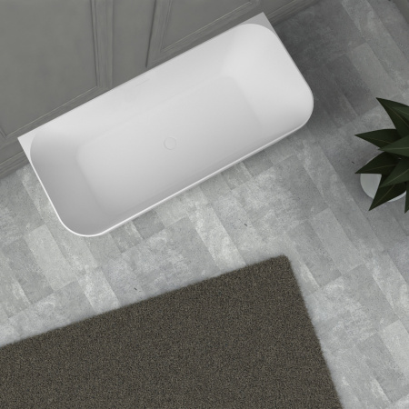 Ванна из искусственого камня Abber Stein AS9617 170x75 белая матовая фото