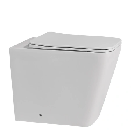 Приставной унитаз безободковый Abber Rechteck AC1211 с сиденьем фото