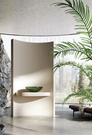 Накладная раковина Abber Kristall AT2802Emerald 50x35 зеленая фото