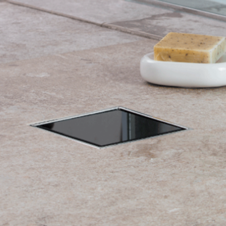 Душевой трап Pestan Confluo Standart Dry 1 Black Glass 10x10 фото