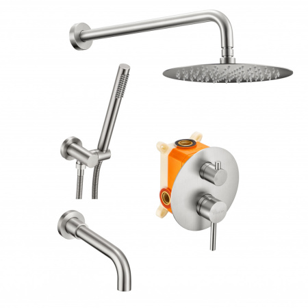 Душевая система скрытого монтажа Milacio Ultra MCU.150.SS нержавеющая сталь фото