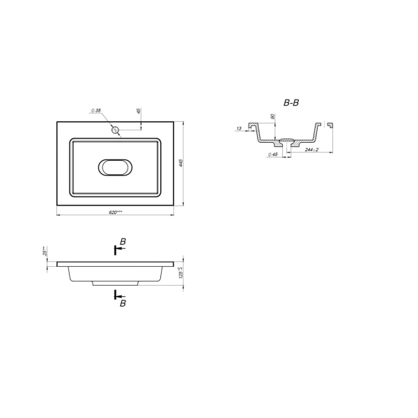Раковина Uperwood Modul 65 2911020339 фото