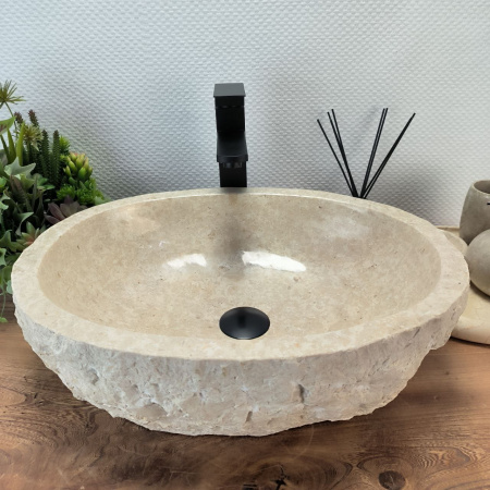 Раковина из мрамора Marble Cream MC-69258 50x40x15  фото