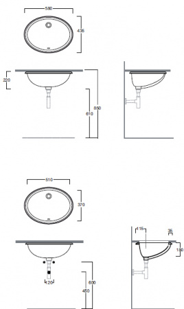 Раковина встраиваемая Simas Top e lavabi d'Arredo S53 bi фото