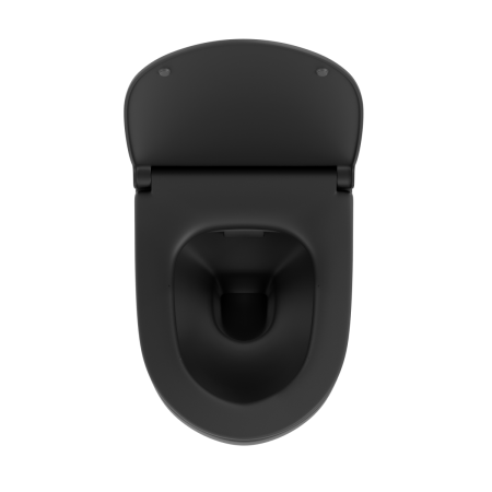 Подвесной унитаз безободковый VitrA Sento (Сенто) 7748B083-0101 черный матовый фото