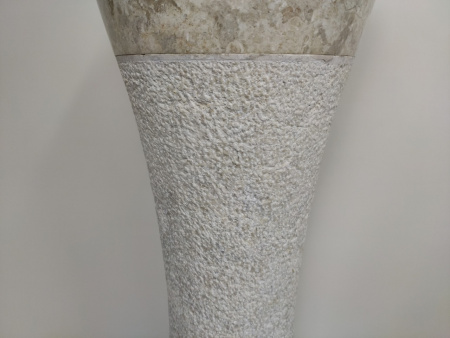 Напольная раковина из мрамора Indo Pedestal Cream/Cream MN-389 фото