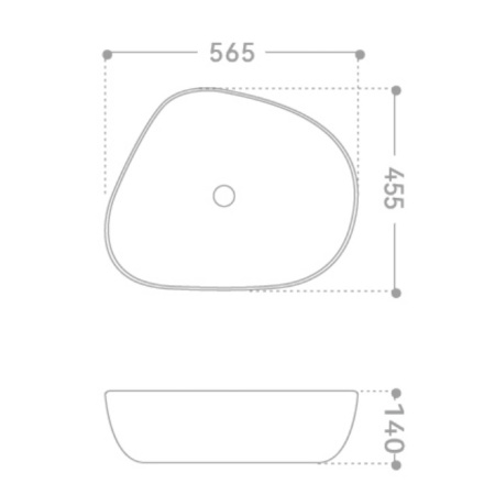 Накладная раковина Abber Bequem AC2124 56x45 фото