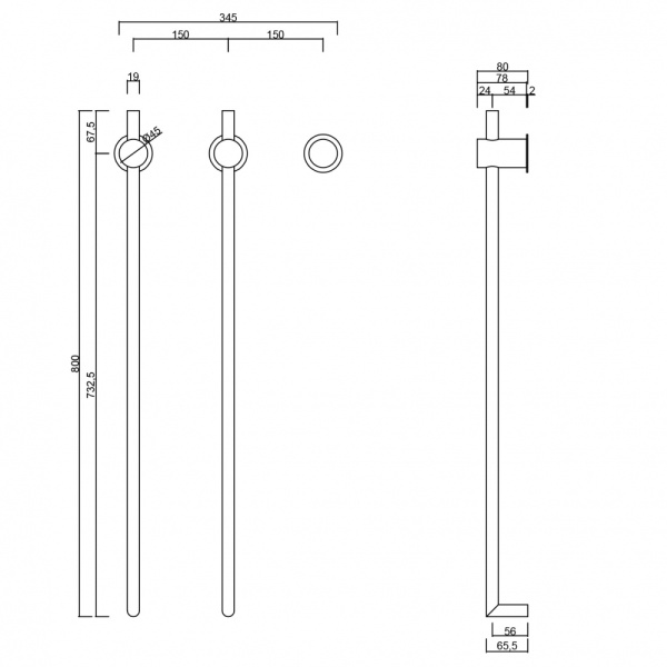 Электрический полотенцесушитель Abber Charme AH4002MB черный матовый фото