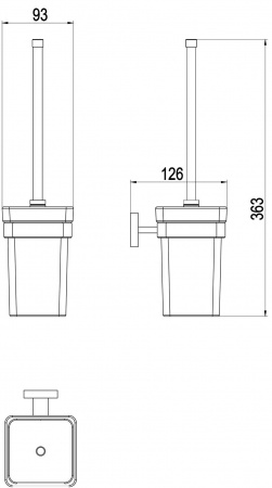 Ершик для туалета Timo Selene 17061/17 золото матовое фото