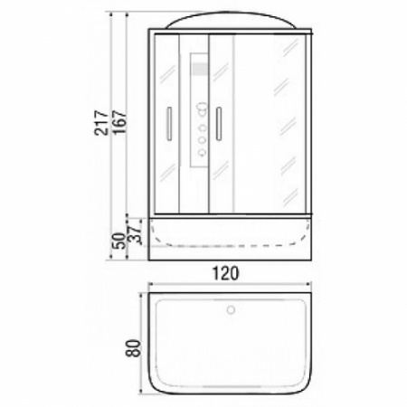 Душевая кабина River Vitim VITIM 120/80/50 МТ фото