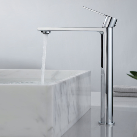 Высокий смеситель для раковины Vincea Vogue VBF-1V2CH хром фото