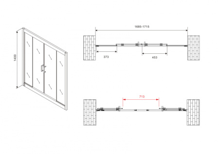 Шторка на ванну ABBER Schwarzer Diamant AG57170M 170 см фото