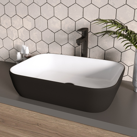 Раковина-чаша Grossman 46 GR-4041BW Белая черная фото