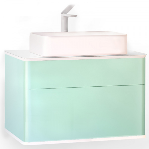 Тумба под раковину Jorno Pastel Pas.01.82/P/BL 80 см бирюза фото