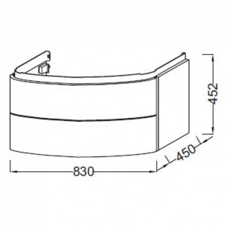 Тумба с раковиной Jacob Delafon Presquile EB1104-G1C белая 83 см фото