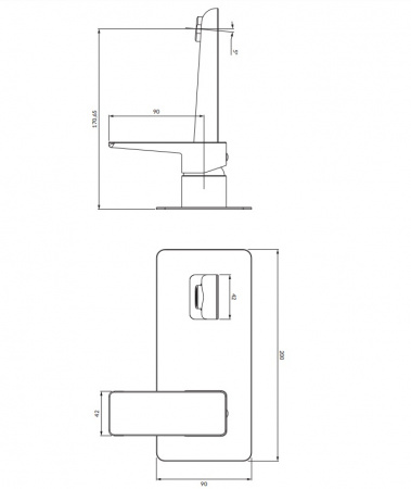 Cмеситель для раковины Omnires Parma PM7415BL черный фото