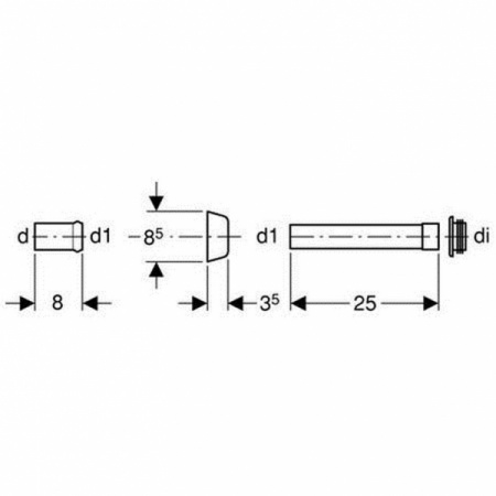 Переходник для колена смыва Geberit 118.026.11.1 белый фото