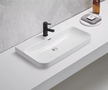 Встраиваемая раковина GID 9580s 81x46 фото