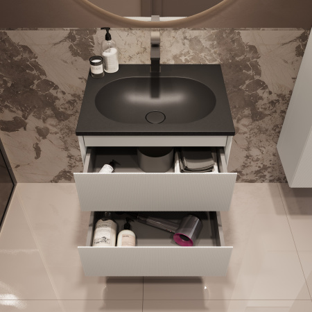 Тумба под раковину Vincea Welle 60 VMC-2WL600MW M.White Soft-touch фото