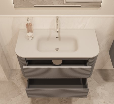 Тумба под раковину Vincea Alto 100 VMC-4A100MLG светло-серая матовая фото