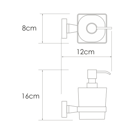 Дозатор для жидкого мыла WasserKRAFT Rhin K-8799 хром матовый фото
