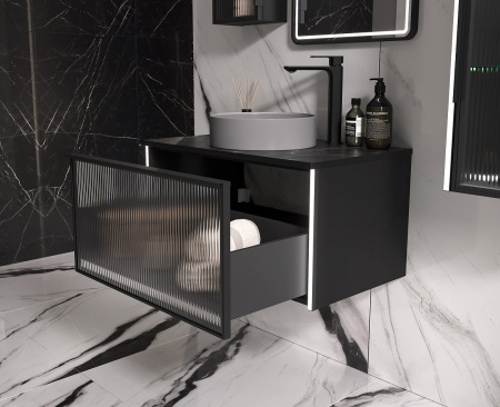 Тумба под накладную раковину EQUIL Stoune tpSTOUNE80.1Y-35 дуб черный фото