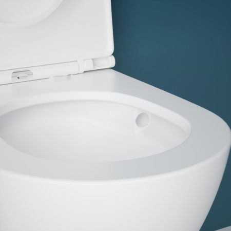 Подвесной унитаз безободковый Esbano FORTEX-53T с сиденьем фото