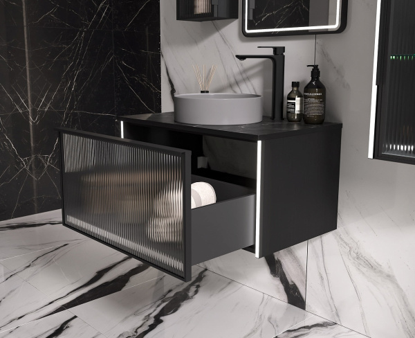 Тумба под накладную раковину EQUIL Stoune tpSTOUNE80.1Y-35 дуб черный фото