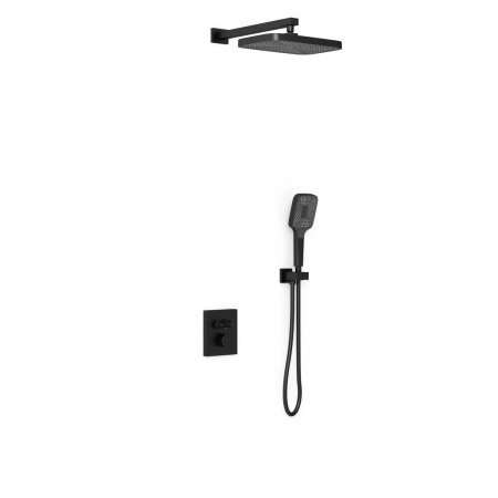 Душевая система скрытого монтажа с термостатом Vincea Inspire VSFW-321MT1MB черная матовая фото