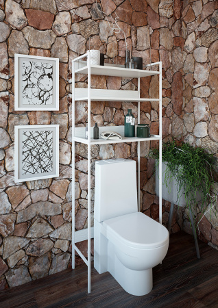 Стеллаж для хранения над унитазом Sanflor 64 82613185 белый фото