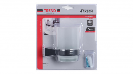 Стакан для зубных щеток Fixsen Trend FX-97806 черный фото