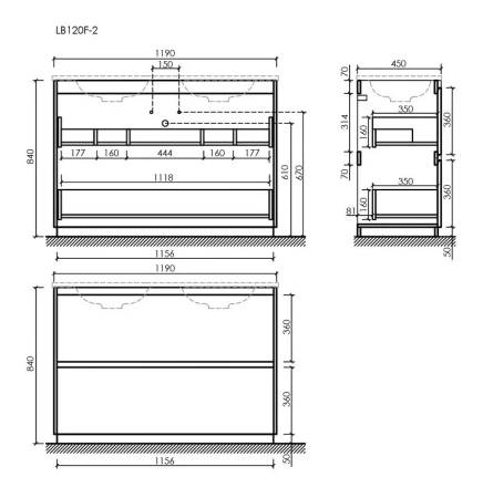 Тумба под раковину Sancos Libra Floor LB120-2ECH дуб чарльстон фото