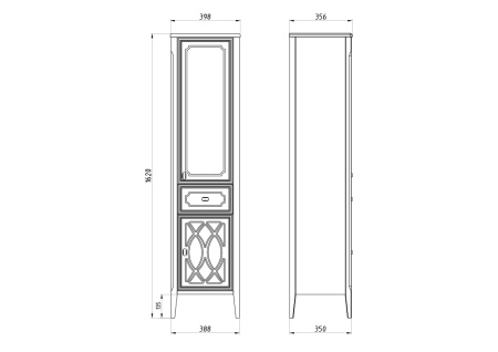 Шкаф-пенал ASB Woodline Миа 40 101103 фото