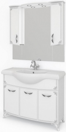 Тумба под раковину Kaksa Классик-Д 004068 105 см серебро фото