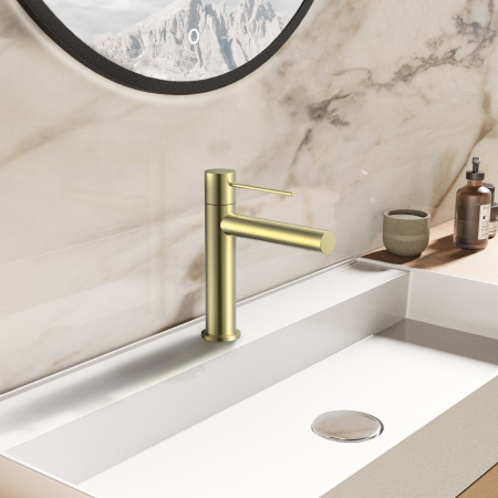 Смеситель для раковины Vincea Aspire VBF-4AS01BG брашированное золото фото