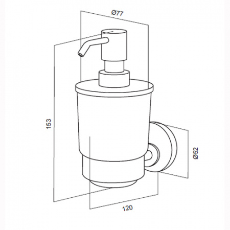 Стеклянный дозатор для жидкого мыла Am.Pm Bliss A5536964 фото