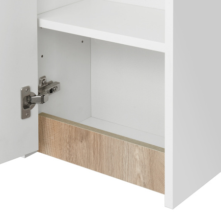 Подвесной шкаф Акватон Марти 1A270203MY010 белый глянцевый / дуб эдгрейн фото