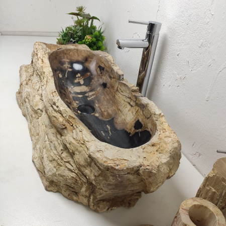 Накладная раковина из окаменелого дерева Fossil Basin OD-01333 (87*44*17) фото