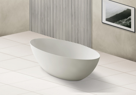 Ванна из искусственого камня Abber Stein AS9625-1.8180x85 белая матовая фото