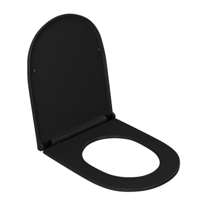 Подвесной унитаз без ободка D&K Matrix DT1396025 черный матовый фото